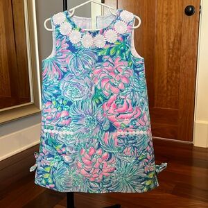 Girls Little Lilly Classic Shift Dress, Multi In Full Bloom Size 5